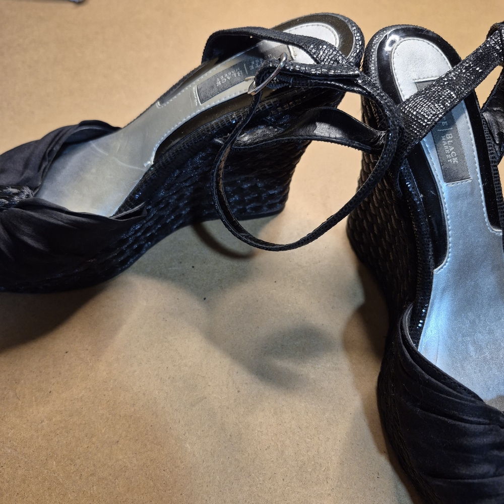 Black Women's Knot Front Wedge Sandals - Unbranded - Picture 9 of 10